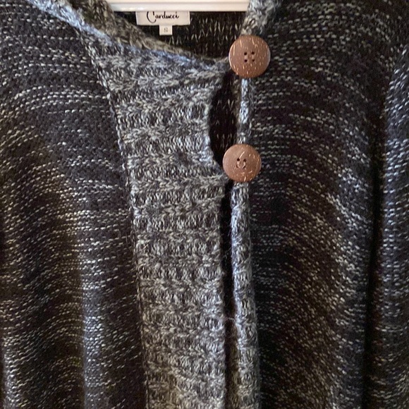 Carducci grey & black hooded cardigan size small - Picture 3 of 6